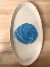 Load image into Gallery viewer, Serving Tray With Blue Nerikomi Rose