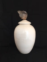 Load image into Gallery viewer, Urn in White and Gold--"Angel's Wing"