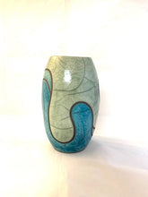 Load image into Gallery viewer, Small Raku Vase in Turquoise and Celadon
