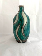 Load image into Gallery viewer, Raku Vase in Turquoise and Celadon
