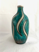 Load image into Gallery viewer, Raku Vase in Turquoise and Celadon
