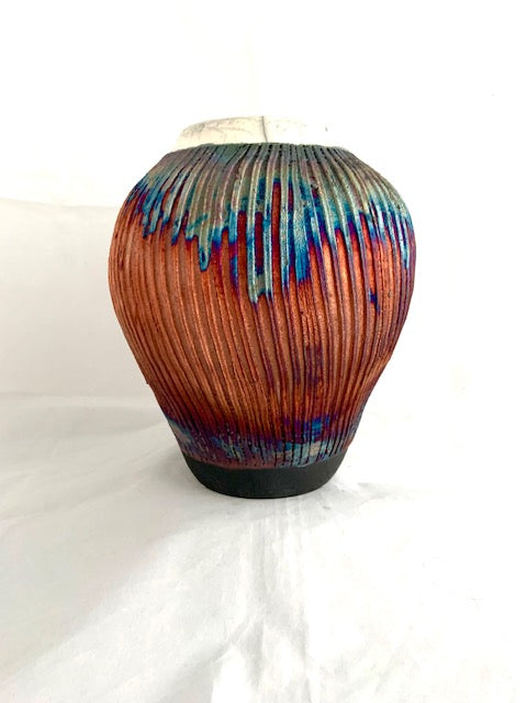 Copper Raku Vase