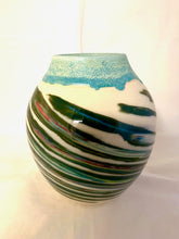 Load image into Gallery viewer, Ceramic Vase With Swirling Colors
