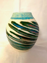 Load image into Gallery viewer, Ceramic Vase With Swirling Colors
