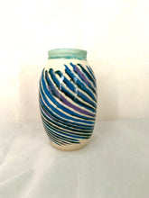 Load image into Gallery viewer, Blue and Lavender Swirled Vase
