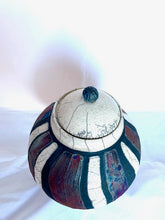 Load image into Gallery viewer, Copper and White Raku Urn
