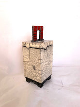 Load image into Gallery viewer, Pet Urn--White and Red Raku Box
