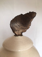 Load image into Gallery viewer, Urn in White and Gold--&quot;Angel&#39;s Wing&quot;
